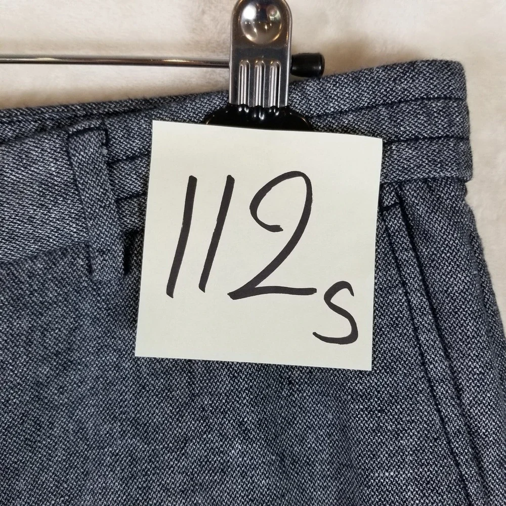 Banana Republic Athletic Trousers Mens 32x34 Blue Grey Linen Blend Tapered Pants
